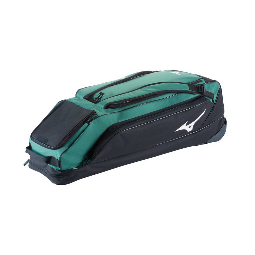 Mochila Mizuno Baseball Classic Wheel G2 - Homem - Verdes/Azul Marinho - VIQDH6598